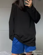 Womens Long Sleeve T Shirt Solid Color Oversized Fit 100 Cotton Casual Everyday Wear Wholesale A