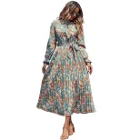 Long Sleeve Floral Maxi Dress Elegant Design Autumn Winter Style Perfect for Parties or Casual W