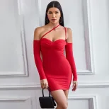 Womens Bodycon Mini Dress Sexy Spaghetti Strap European and American Style Nightclub Party Wear