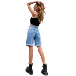 High Waisted Loose A Line Denim Shorts Slimming Fit Casual Style Perfect for Summer Wholesale Av