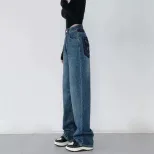 欧洲站牛仔裤女2023春季新款韩版时尚设计感高腰显瘦百搭直筒长裤