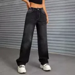 Wide Leg Denim Trousers Slim Fit Trendy Style Casual Wear Wholesale Available low MOQ fast shipp