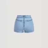 Casual Womens Denim Shorts Trendy Style Comfortable Fit Versatile for Everyday Wear Ready to Shi