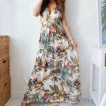 Floral Backless Tie Back Dress Summer Style Lightweight Fabric Elegant Fit Wholesale Available