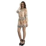 Tie Dye Print A Line Dress Adjustable Straps Elastic Waist Casual Style Perfect for Spring Summe