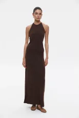 Backless Halter Top and Long Skirt Set Elegant Versatile Sexy Perfect for Parties and Beach Wear