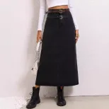 A Line Denim Skirt Comfortable Slim Fit Versatile Casual Wear for Women Wholesale Available