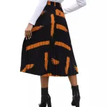 Casual A Line Skirt Irregular Print Trendy Design Womens Fashion Suitable for Daily Wear Wholesa