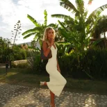 Sexy Vacation Maxi Dress Deep V Neck Halter Backless High Waist Spring Summer Collection Wholesa