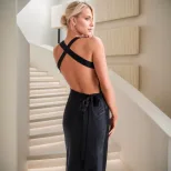Elegant Backless Halter Maxi Dress Sexy Design Spring Summer Fashion Perfect for Parties and Eve
