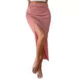 Pink Bodycon Skirt Sexy Split Design Elegant Style Perfect for Office Wear Available for Wholesa