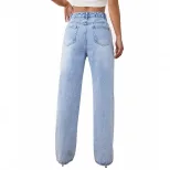 High Waisted Straight Leg Jeans Vintage Style Casual Fashion Versatile Fit Perfect for Everyday