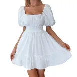 Sweet Backless Mini Dress Elegant Design Perfect for Summer Ideal for Commuting or Casual Outing