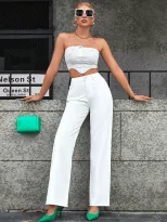 Womens Straight Leg Denim Jeans Slim Fit Versatile Style Trendy Design Casual Wear Ready to Ship