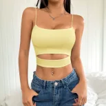 Fashionable Womens Short Camisole Top Versatile Sleeveless Design Spring Summer Collection Whole