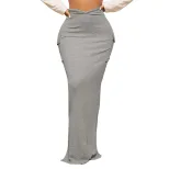 Womens Solid Color Bodycon Maxi Skirt Slim Fit Elegant Style Perfect for Spring and Summer Whole