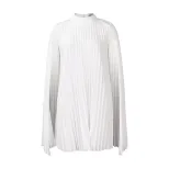 Plus Size Batwing Sleeve Dress Fashionable Loose Fit Pleated Design Elegant Style Spring Collect