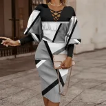 Long Sleeve V Neck Bodycon Dress Waist Defining Elegant Fit Soft Fabric Autumn Winter Fashion Wh