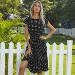 Polka Dot Dress Customizable Wholesale Stylish Design Perfect for Summer Events OEM ODM Availabl
