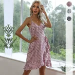 Summer Womens Irregular Print Cami Dress Trendy Design Lightweight Fabric Comfortable Fit Perfec