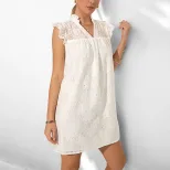 Elegant White Lace Dress Trendy Design Simple Style Perfect for Summer Events Wholesale Availabl