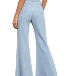 Wide Leg Denim Trousers Versatile Flared Design Comfortable Fit High Quality Fabric Casual Wear