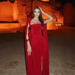 Elegant Long Dress Square Neck Water Sleeve Waist Cinching Solid Color Sexy Design Perfect for R