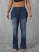 High Stretch Flared Denim Pants Casual Versatile Womens Fashion Perfect for Everyday Wear Wholes