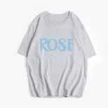 Womens Summer Loose Fit Cotton T Shirt Simple Letter Print Round Neck Short Sleeve Versatile Cas