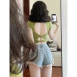 纯欲风复古美式破洞牛仔裤女夏季辣妹高腰显瘦阔腿裤性感休闲短裤