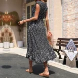 Summer Floral Print Black Sleeveless Dress Elegant Design Comfortable Fabric Versatile Style Who