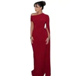 Off Shoulder Long Sleeve Dress Hollow Out Design Slim Fit Spring Fashion Perfect for Parties and