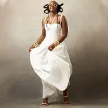 Casual A Line Dress Solid Color Ruched Waist Backless Halter Neck Street Style for Summer Wholes