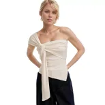 Summer Womens Cold Shoulder T Shirt Sexy Sleeveless Elegant Design High Quality Fabric Casual We