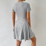 Ballet Inspired Mermaid Dress Slim Fit Knitted Fabric Elegant Style Perfect for Parties and Spec