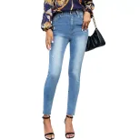 High Waisted Slim Fit Jeans Versatile Comfortable Trendy Autumn Winter Fashion for Women Wholesa