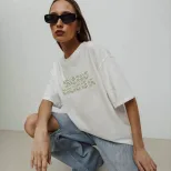 Womens Summer Cotton T Shirt Casual Loose Fit Round Neck Graphic Print Versatile Everyday Wear W