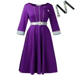 Elegant Womens African Dress Round Neck Color Block Design Fashionable Style Perfect for Parties