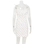Floral Print A Line Mini Dress Sweet and Fresh Style Summer Casual Wear for Young Women Wholesal