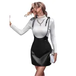 Elegant Womens Suspender Midi Skirt Chic Design Comfortable Fit Versatile Style Perfect for Casu