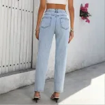 High Waisted Womens Casual Straight Leg Jeans Versatile Comfortable Trendy Perfect for Everyday