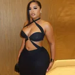 Fashionable Solid Color Bodycon Dress Sexy Ruched Design Halter Neck Backless Perfect for Partie