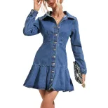 Casual Waist Defined Dress Slimming Fit Elegant Style Suitable for Daily Wear Wholesale Availabl