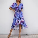Floral Print Dress Sweet Elegant Colorful Perfect for Vacation and Summer Events Wholesale Avail