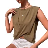 Womens Sleeveless Loose Tank Top Solid Color Casual Style Perfect for Summer Wear Wholesale Avai