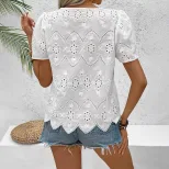 Lace Floral Womens Dress Elegant Design Lightweight Fabric Perfect for Spring Summer Wholesale A