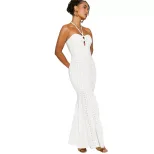 Elegant High Waisted Mermaid Maxi Dress Halter Neck Slim Fit Spring Summer Style Wholesale Avail