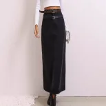 A Line Denim Skirt Comfortable Slim Fit Versatile Casual Wear for Women Wholesale Available