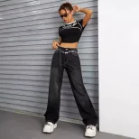 Wide Leg Denim Trousers Slim Fit Trendy Style Casual Wear Wholesale Available low MOQ fast shipp