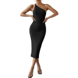 Sleeveless Asymmetrical Backless Midi Dress Sexy Fit Elegant Design Comfortable Fabric Perfect f